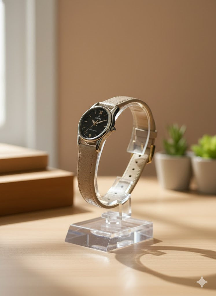 Premium Imported Classic Watch – Pure Aigner Leather Strap & Japanese Quartz Movement