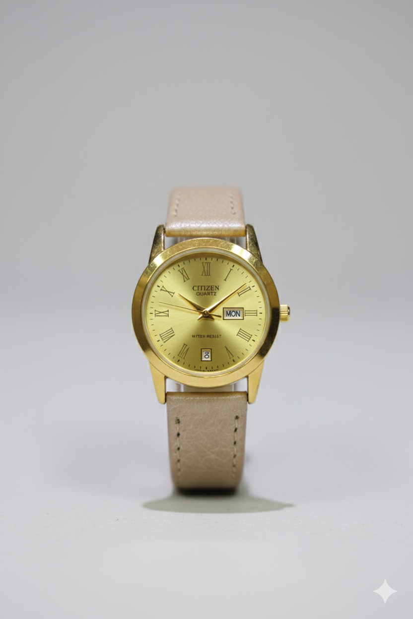 Premium Imported Classic Watch – Pure Aigner Leather Strap & Japanese Quartz Movement