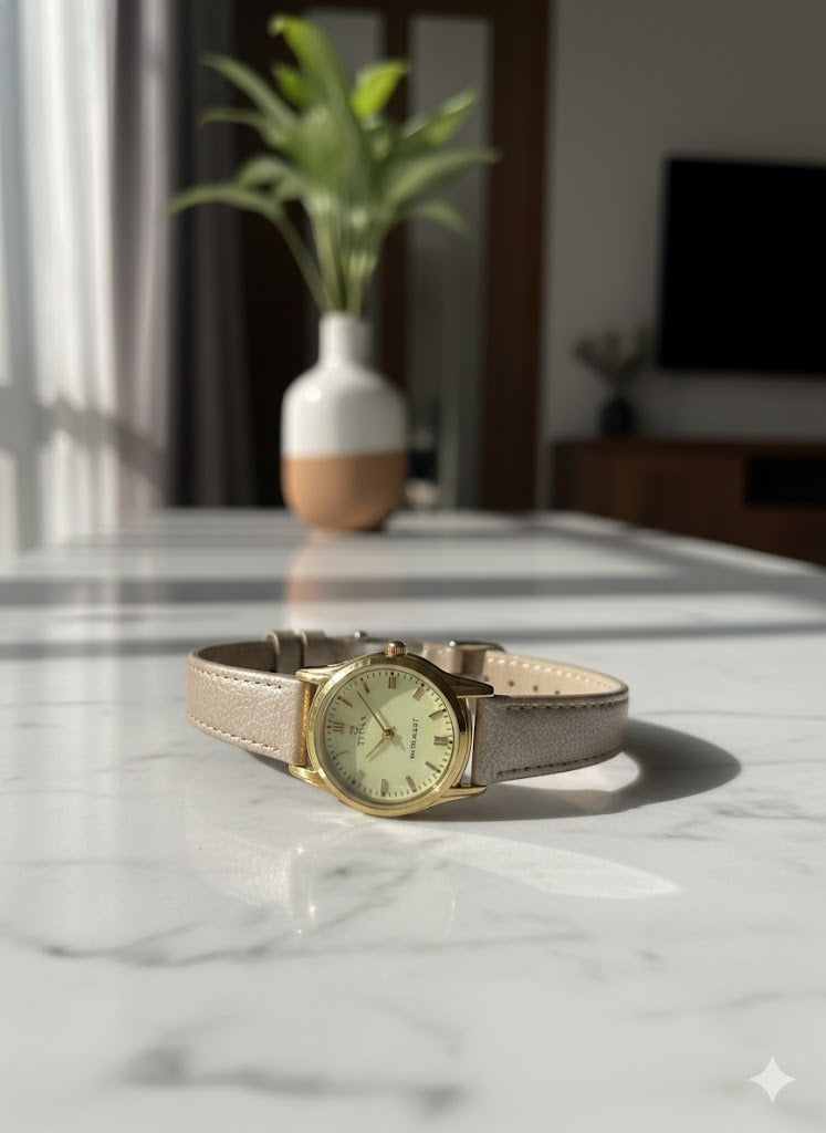 Premium Imported Classic Watch – Pure Aigner Leather Strap & Japanese Quartz Movement